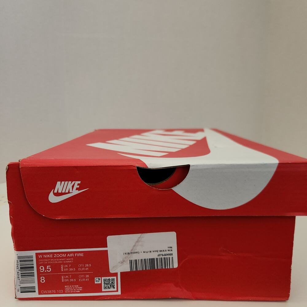 Nike W Zoom AIR FIRE CW3876 103 Size 9.5, Coconut Milk/Summit White - Picture 10 of 10